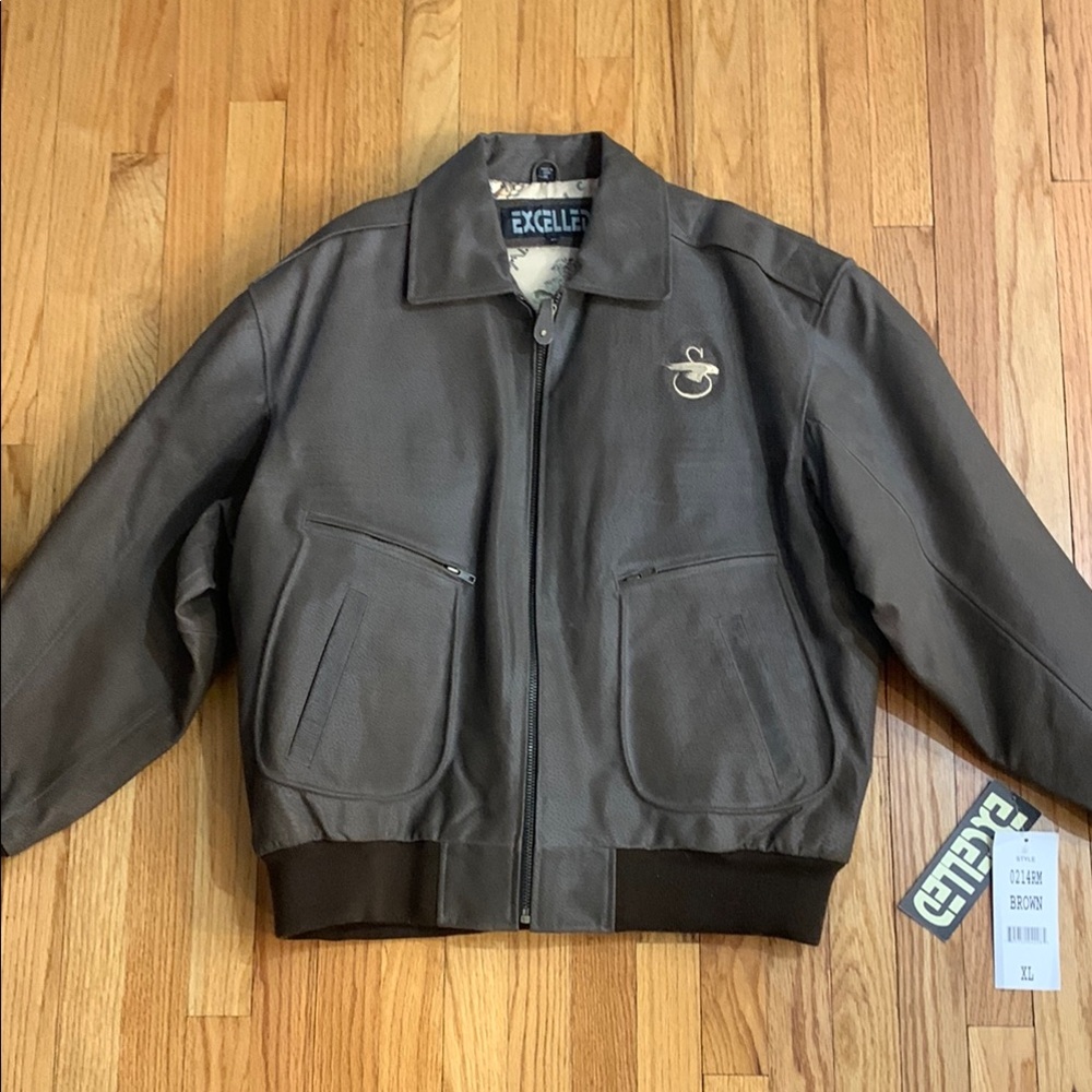New Men’s Brown Aviator Bomber Jacket